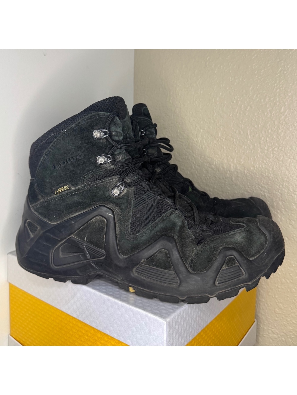 LOWA Zephyr GTX Mid TF Tactical Hiking Boots Black Gore-Tex Men’s 9
